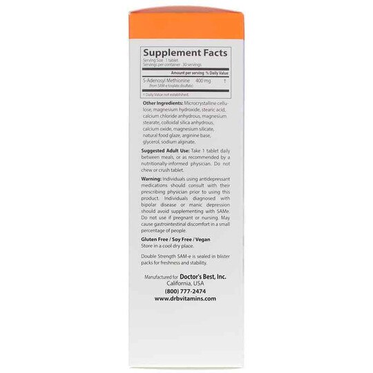 Double Strength SAM-e 400 Mg, DRB